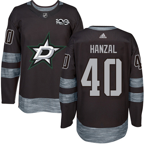 Adidas Men Dallas Stars 40 Martin Hanzal Black 1917-2017 100th Anniversary Stitched NHL Jersey